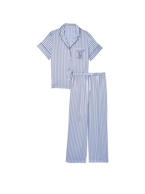 Saten Kısa Kollu Pijama Takımı