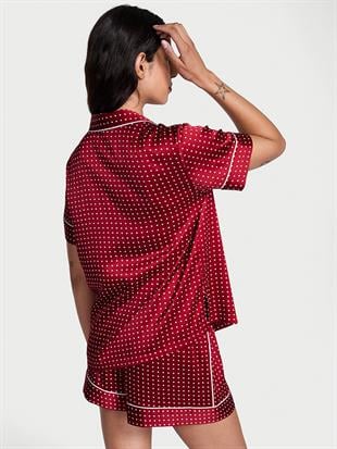 Saten Kısa Pijama Takımı