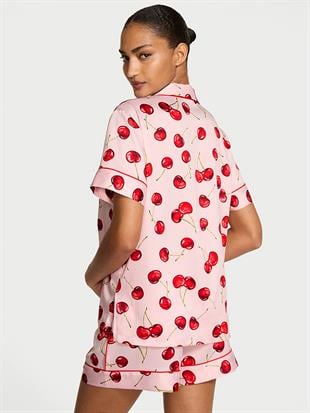 Saten Kısa Pijama Takımı