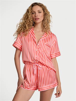 Saten Kısa Pijama Takımı