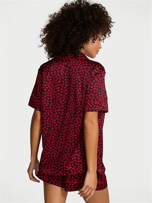 Saten Kısa Pijama Takımı