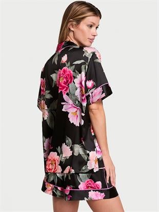 Saten Kısa Pijama Takımı