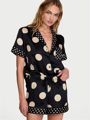 Saten Kısa Pijama Takımı