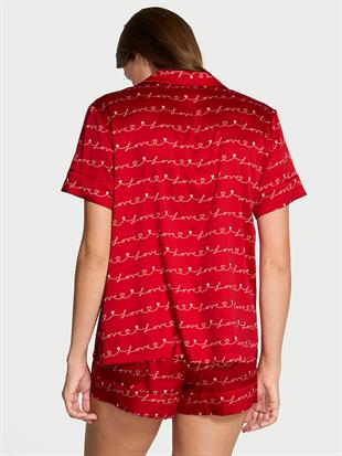 Saten Kısa Pijama Takımı