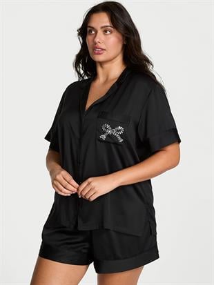 Saten Kısa Pijama Takımı