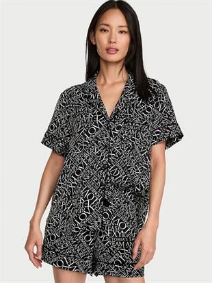 Saten Kısa Pijama Takımı