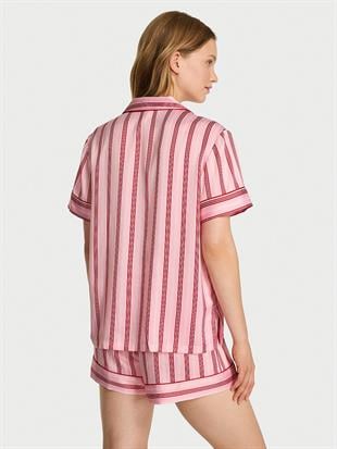 Saten Kısa Pijama Takımı