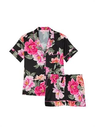 Saten Kısa Pijama Takımı