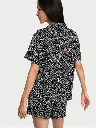 Saten Kısa Pijama Takımı