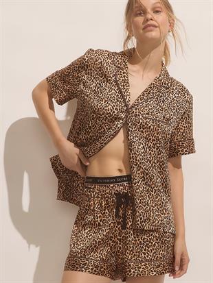 Saten Kısa Pijama Takımı