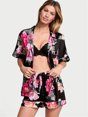 Saten Kısa Pijama Takımı