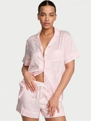 Saten Kısa Pijama Takımı