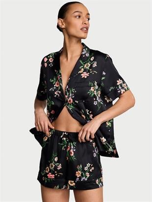 Saten Kısa Pijama Takımı