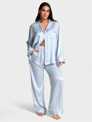 Saten Uzun Pijama Takımı