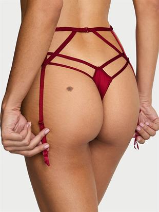 Scarlet Işıltılı Askılı Jartiyer Kemeri