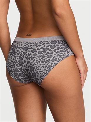 Seamless Leopar Desenli Logolu Ribanalı Hiphugger Külot