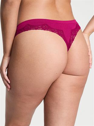 Seamless Ribanalı Dantelli Tanga