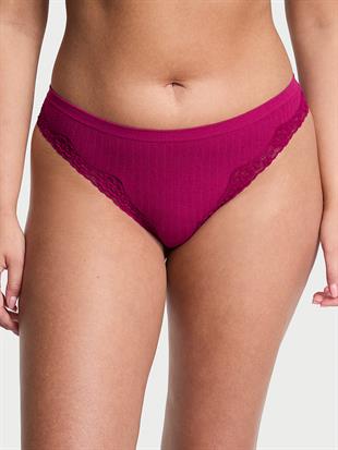 Seamless Ribanalı Dantelli Tanga