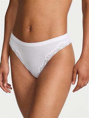 Seamless Ribanalı Dantelli Tanga