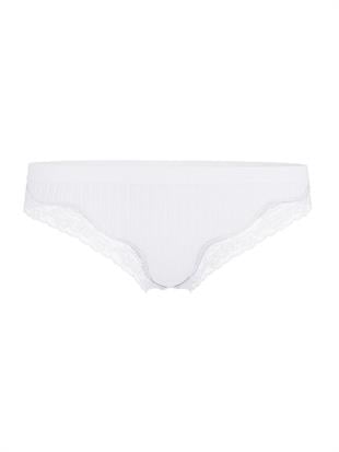 Seamless Ribanalı Dantelli Tanga