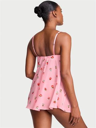 Şifon Desteksiz Balkonet Babydoll Takımı