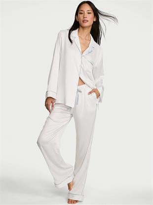 Signature Bridal Saten Uzun Pijama Takımı