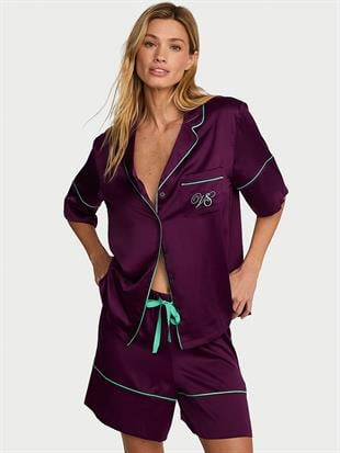 Signature Saten Kısa Pijama Takımı