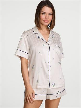 Signature Saten Kısa Pijama Takımı
