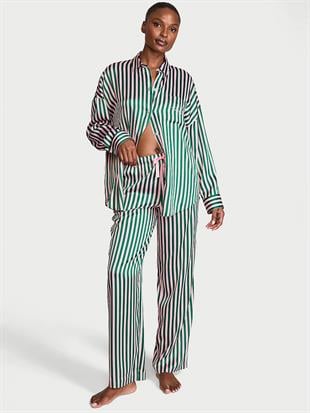 Signature Saten Oversize Pijama Takımı