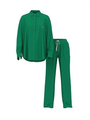 Signature Saten Oversize Pijama Takımı