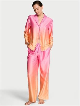 Signature Saten Uzun Pijama Takımı