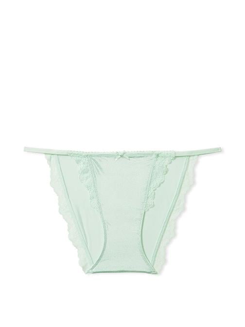 Smooth Işıltılı Dantel Kenarlı Askılı Bikini Külot