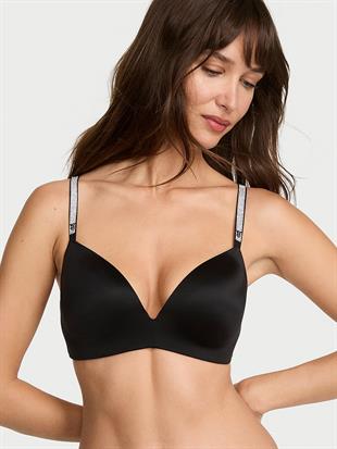 So Obsessed Işıltılı Askılı Balensiz Push-Up Sütyen