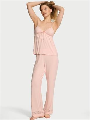 SoSoft™ Dantelli Askılı Bluz ve Pijama Altı
