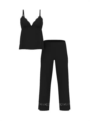 SoSoft™ Modal Dantelli Askılı Bluz ve Pijama Altı
