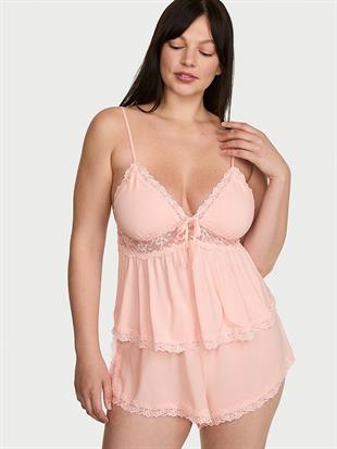 SoSoft™ Modal Dantelli Askılı Bluz ve Şort Takımı