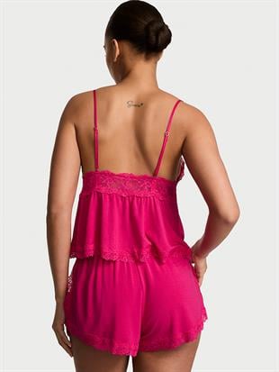 SoSoft™ Modal Dantelli Askılı Bluz ve Şort Takımı