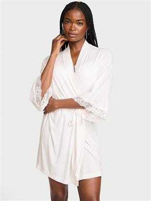 SoSoft™ Modal Dantelli Bridal Mini Sabahlık