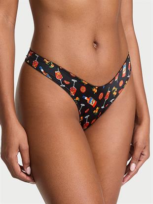 Strappy-Back Charm High-Leg Thong Panty