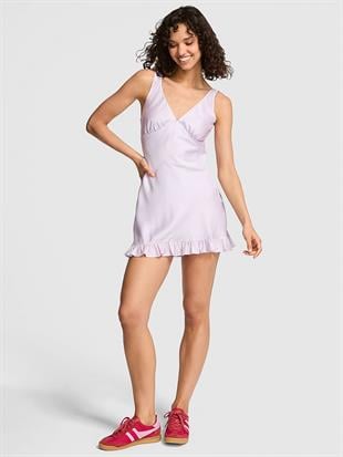 Summer Fling Saten Fırfırlı Elbise