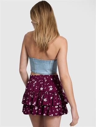 Summer Fling Saten Fırfırlı Etek