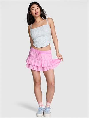 Summer Fling Saten Fırfırlı Etek