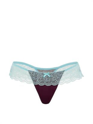 Tease Dantel Etekli Saten Tanga