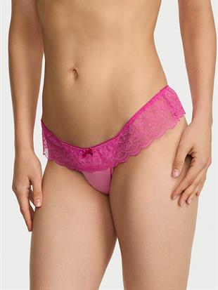 Tease Dantel Etekli Saten Tanga