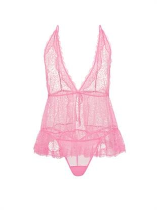 Tease Dantelli Dekolteli Babydoll Takımı