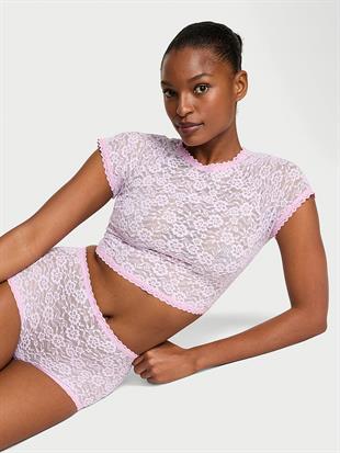 Tease Dantelli Tişört ve Şort Takımı