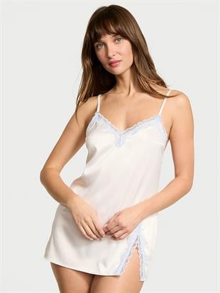 Tease Saten Dantelli Mini Gecelik