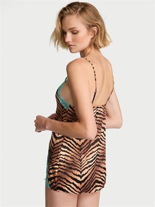 Tease Saten Dantelli Mini Gecelik