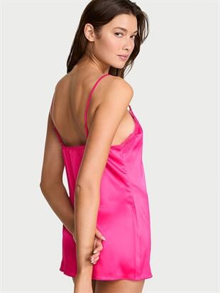 Tease Saten Dantelli Mini Gecelik