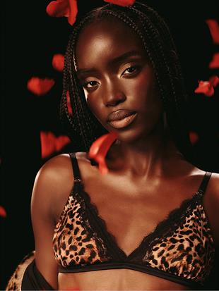 Tease Transparan Işıltılı Üçgen Bralet